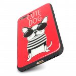 Wholesale iPhone SE (2020) / 8 / 7 Design Tempered Glass Hybrid Case (Cute Dog)